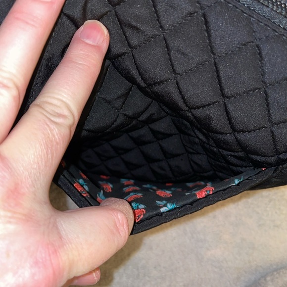 Vera Bradley Basics Little Tote in Microfiber Black NWT - Picture 6 of 9